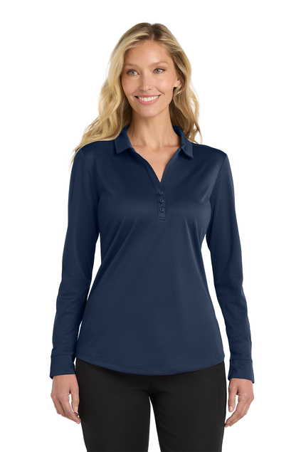 Port Authority® Women's Silk Touch™ Performance Long Sleeve Polo